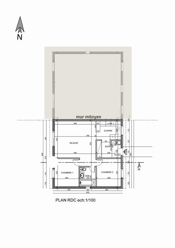 SAINT-ANDRE-DE-CUBZAC Maison mitoyenne neuve 59m² 2 ch. à Pugnac (33710) 4