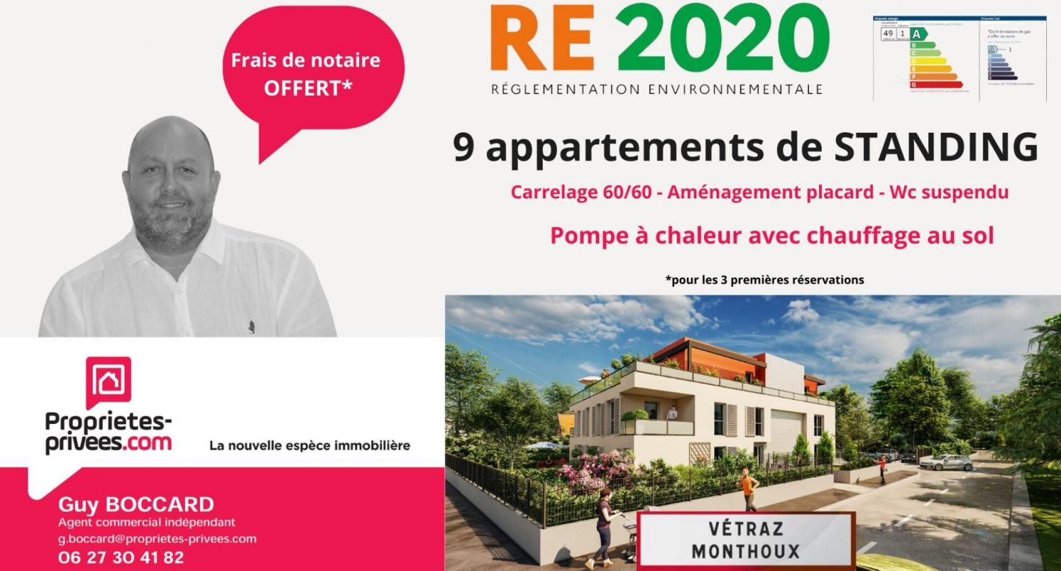 VETRAZ-MONTHOUX Appartement Vetraz Monthoux T3 - 56.47 m2 - 335 000 1