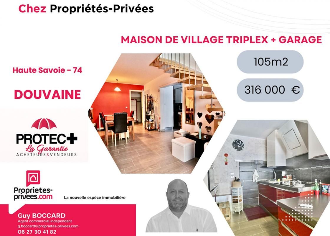 DOUVAINE Hte Savoie, Douvaine maison de village T4 en triplex 1
