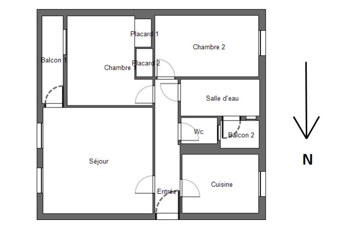 QUIMPER 29000 Quimper appartement ( proche carrefour ) Rez-de-chaussée 2 chambres 3