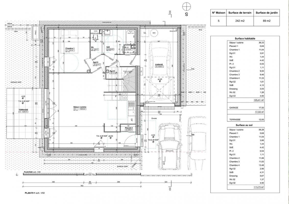 CARNAC Maison Carnac 5 pièce(s) 105 m2 avec jardin, garage, 2 places de parking 2