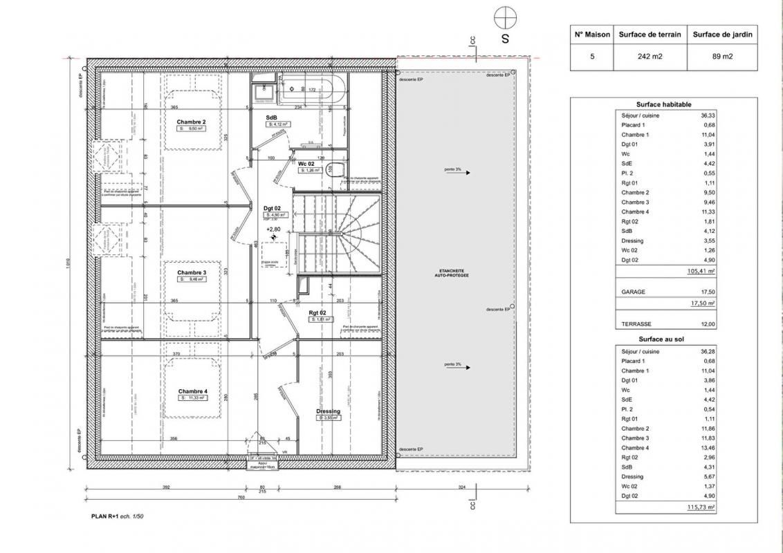 CARNAC Maison Carnac 5 pièce(s) 105 m2 avec jardin, garage, 2 places de parking 3