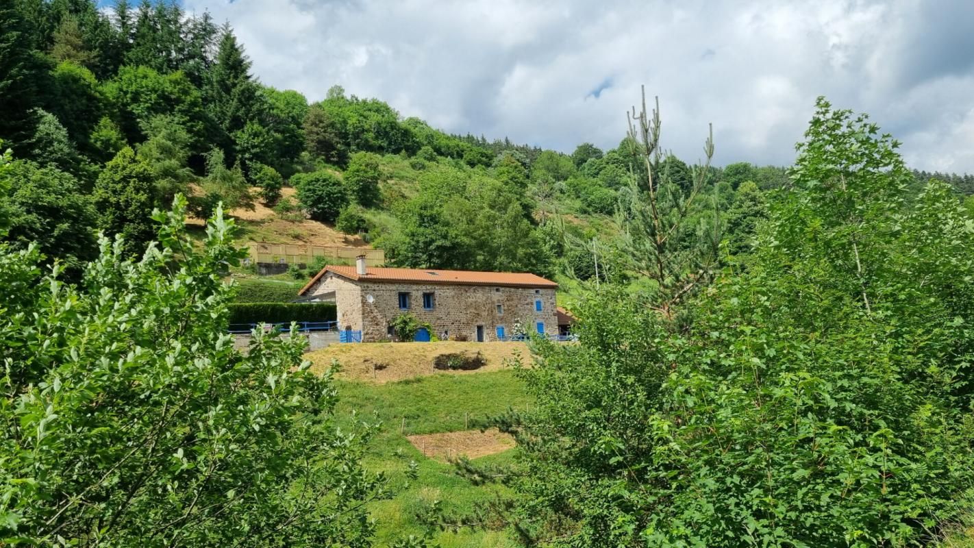 A 8 km de Riotord 43220 secteur Clavas ferme rénovée de 189m² +dépendances sur 5310m² de terrain attenant et 8920m² de terrain non attenant avec ruisseaume 189m² habitables 4 chambres