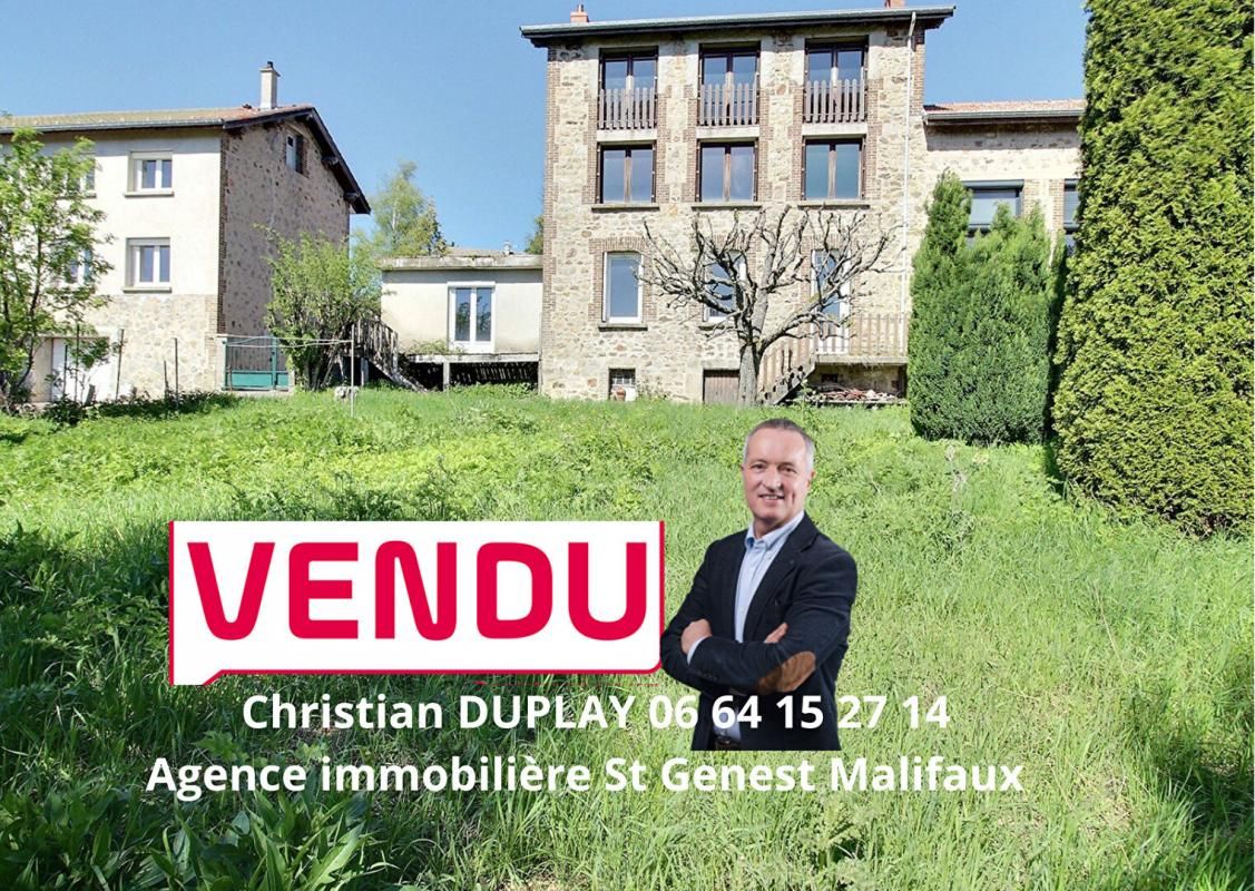 VENDU Saint Genest Malifaux maison de village 135m² 3 chambres sur 425m² de terrain