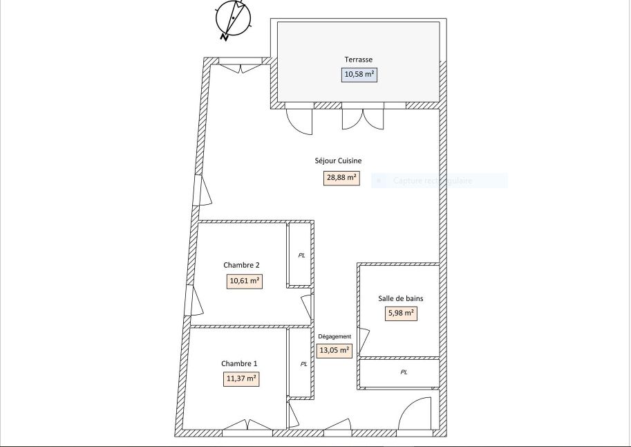 SAINT-CHAMAS Type 3 de 70 m² - Terrasse + pkg fermé 2