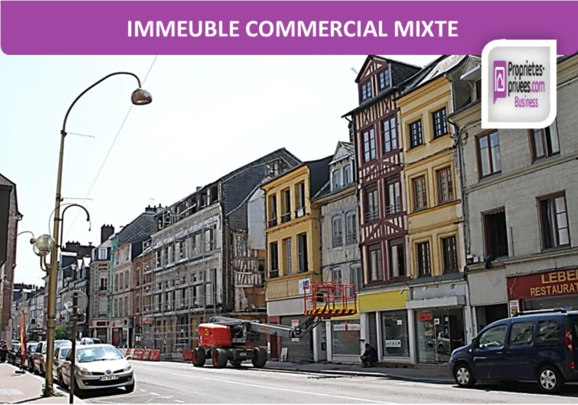 Proche ROUEN - Immeuble commercial mixte 700 m², Loué