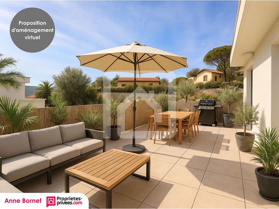 Appartement 4 pièces de type villa sur le toit, terrasse vue mer, piscine et parking sous-sol