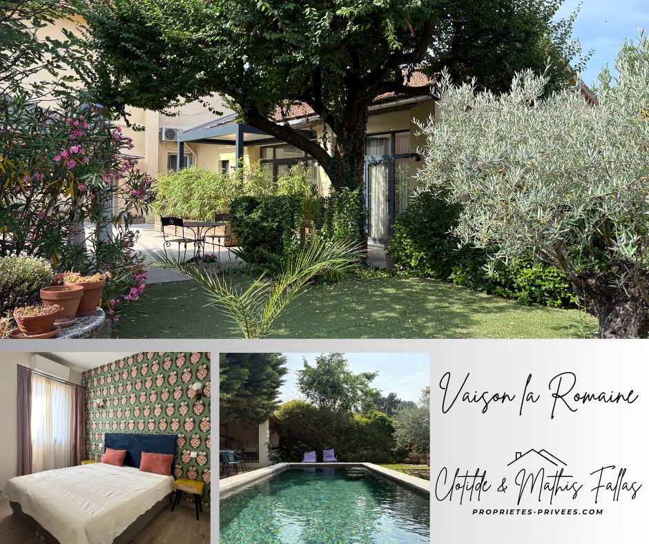 Elégante bâtisse avec gîtes, jardin paysagé et piscine , Vaison-la-Romaine, centre-ville