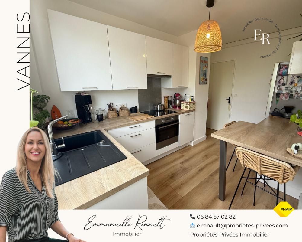 Appartement 4 pièces de 74,50 M² , moderne et rénové avec balcon et cave VANNES