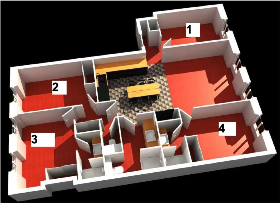 Colocation pour 4 dont 2 chambres disponibles avec salle de bains privées