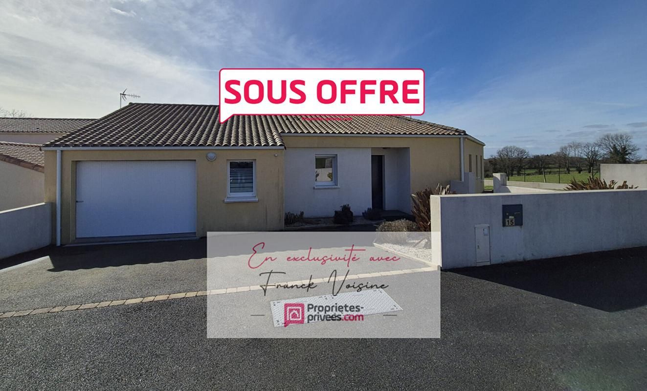 Maison A VENDRE à Sevremont St Michel Mont Mercure, Maison de plain-pied de 105 m2 avec 4 Chambres sur parcelle de 800 m2 env