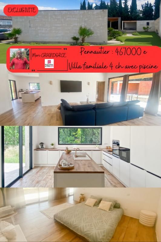 Villa familiale neuve 2024 ? 165 m², piscine & spa ? Exclusivité à Pennautier !