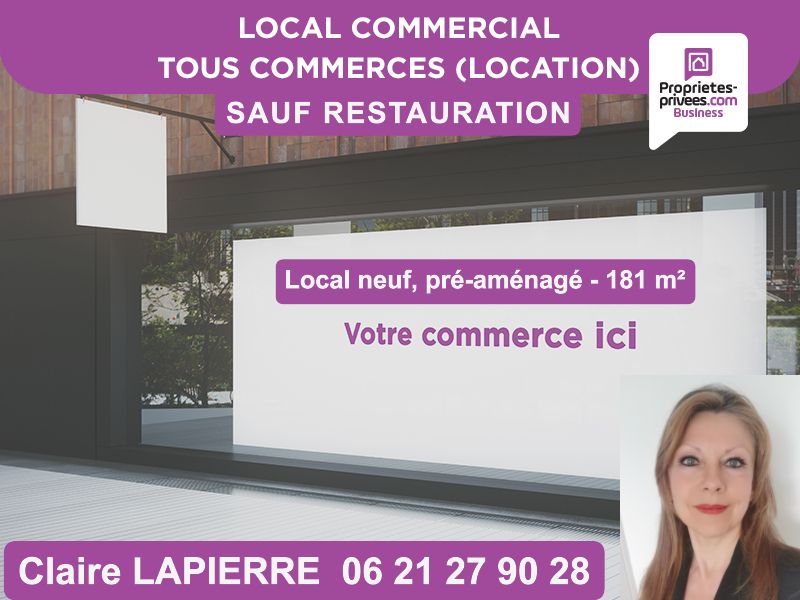 RENNES - À louer, local commercial neuf, pré-aménagé - 181 M²