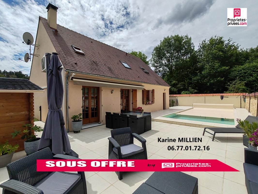 VILLEMEUX SUR EURE 28210 Maison individuelle avec piscine - 1 étage - 4 chambres - Garage - Terrain - 420 000 HAI