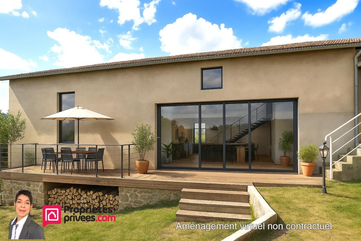 THIZY-LES-BOURGS (69240) Ancien atelier à réhabiliter 100 m² avec garage et jardin 400 m²