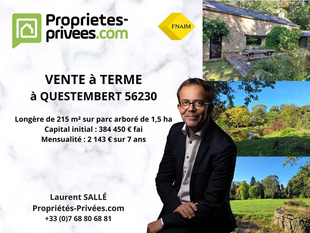 Questembert (56230) - Maison de caractère de 215 m² sur parc arboré de 1,5 ha