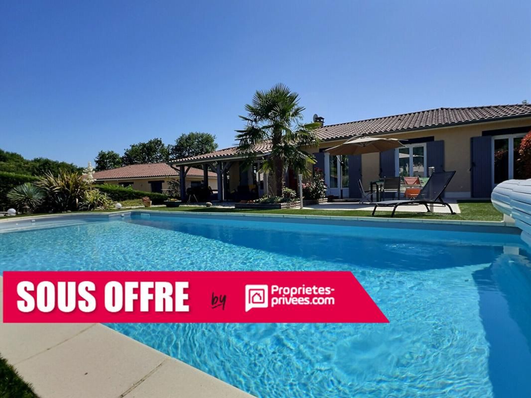 Superbe pavillon d'env. 186m² avec 6 ch., piscine et spacieuse terrasse au calme sur CHANCELADE (24650)