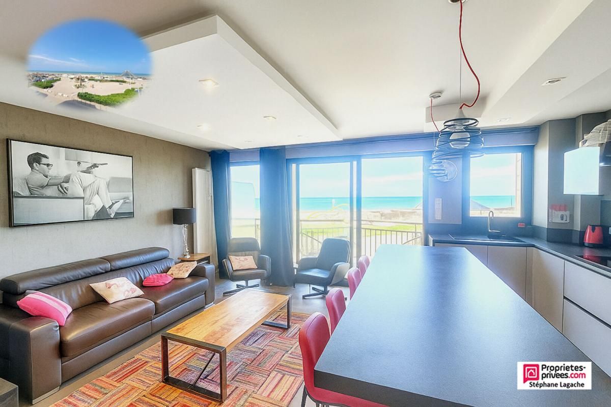 Appartement Le Touquet Paris Plage 3 pièce(s) 60 m2 vue mer avec terrasse garage et cave