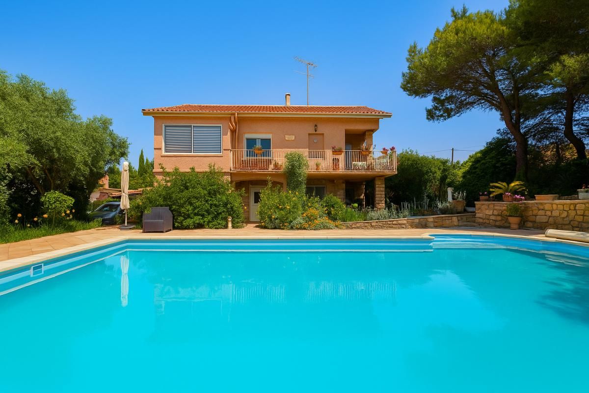 Maison avec double habitations ,garages et piscine