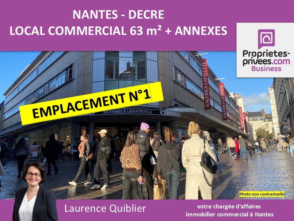 44000 NANTES DECRE - BAIL A CEDER, LOCAL 63 m² + APPARTEMENT + RESERVE