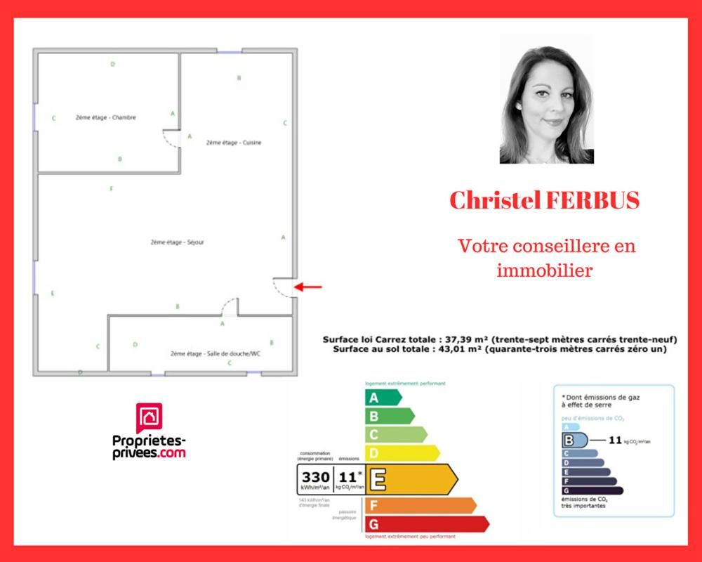 91160 SAULX LES CHARTREUX - Appartement 2 pièces 37,39m² - 1 Chambre