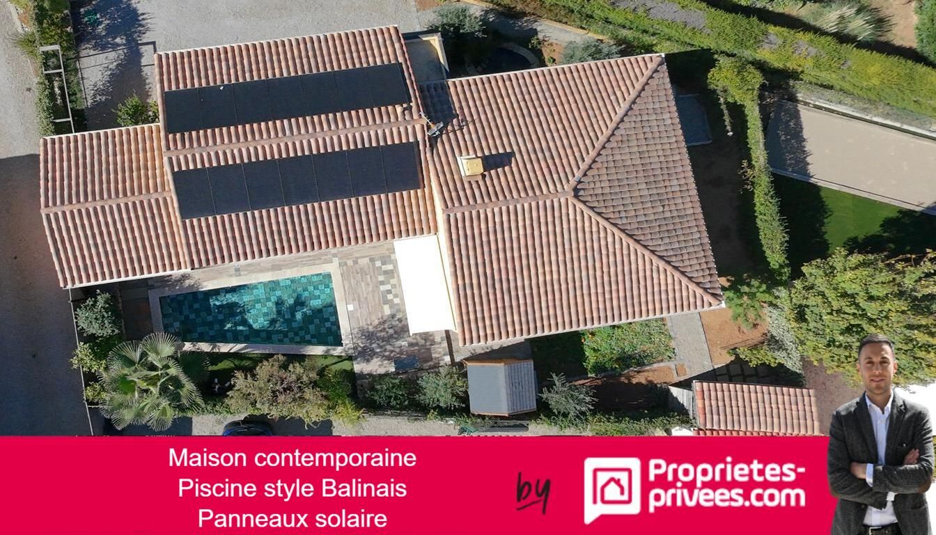 Villa contemporaine de 2021 Piscine balinaise panneaux solaires Draguignan