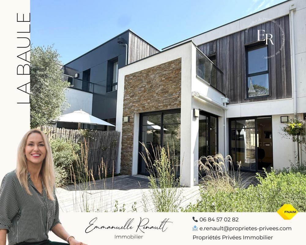 Maison contemporaine d'exception, emplacement premium, vendue meublée, à pied de la Place du marché et des commerces, 5 chambres LA BAULE