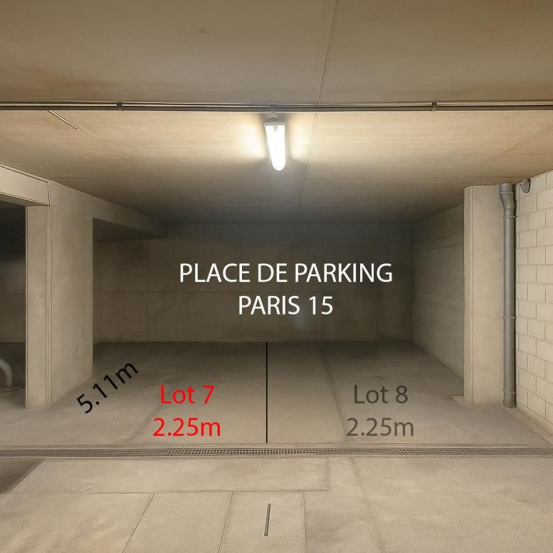 Place de Parking -3 Sous-Sol - Rue de l'Abbé Groult 75015 PARIS 15