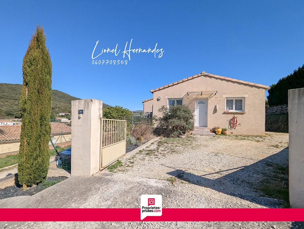 Maison de plain-pied de 86m² - 3 chambres - Garage - Jolie vue - Terrain de 448m²