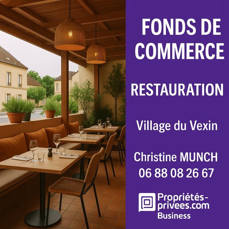 VEXIN PROCHE PONTOISE - BEAU RESTAURANT AVEC TERRASSE ET APPARTEMENT