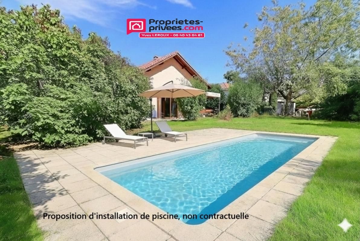 Maison individuelle 5 pièces ,104 m² sur terrain 1100 m² piscinable
