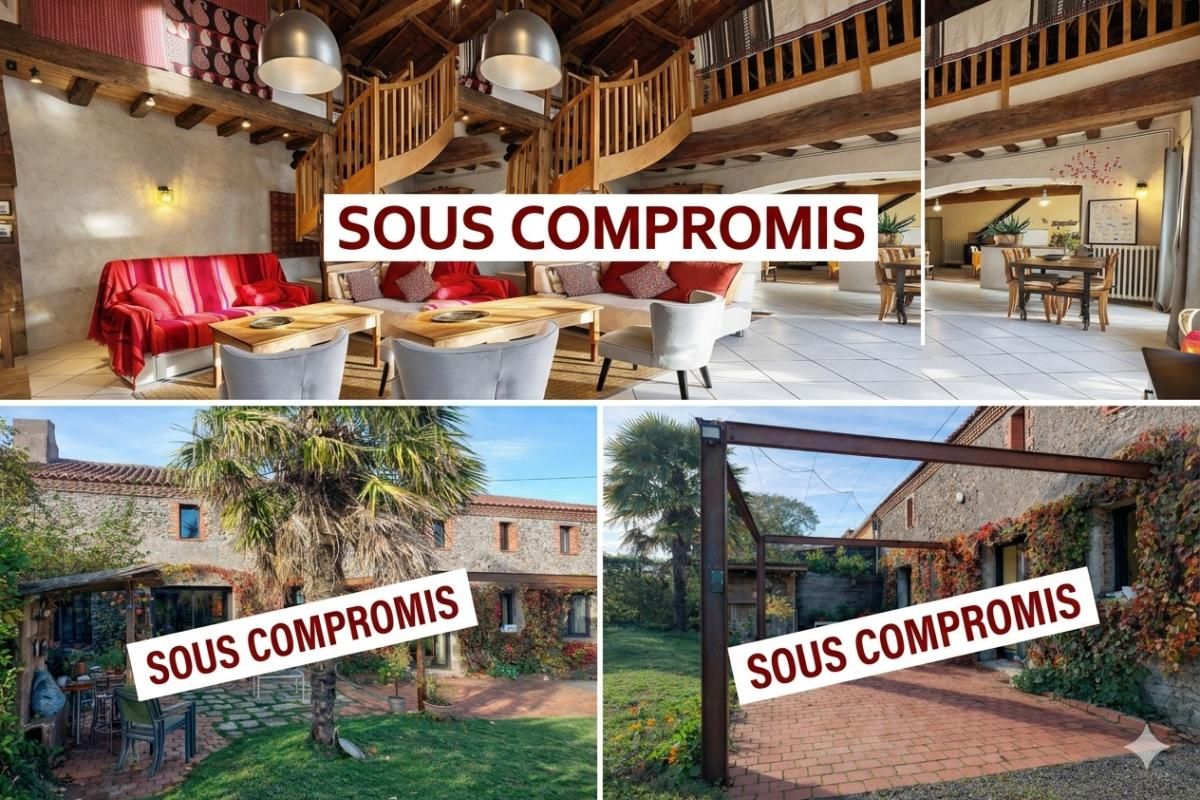 SOUS COMPROMIS ! LONGERE DE CARACTERE 243 M² - 5 CHAMBRES - JARDIN - CARPORTS