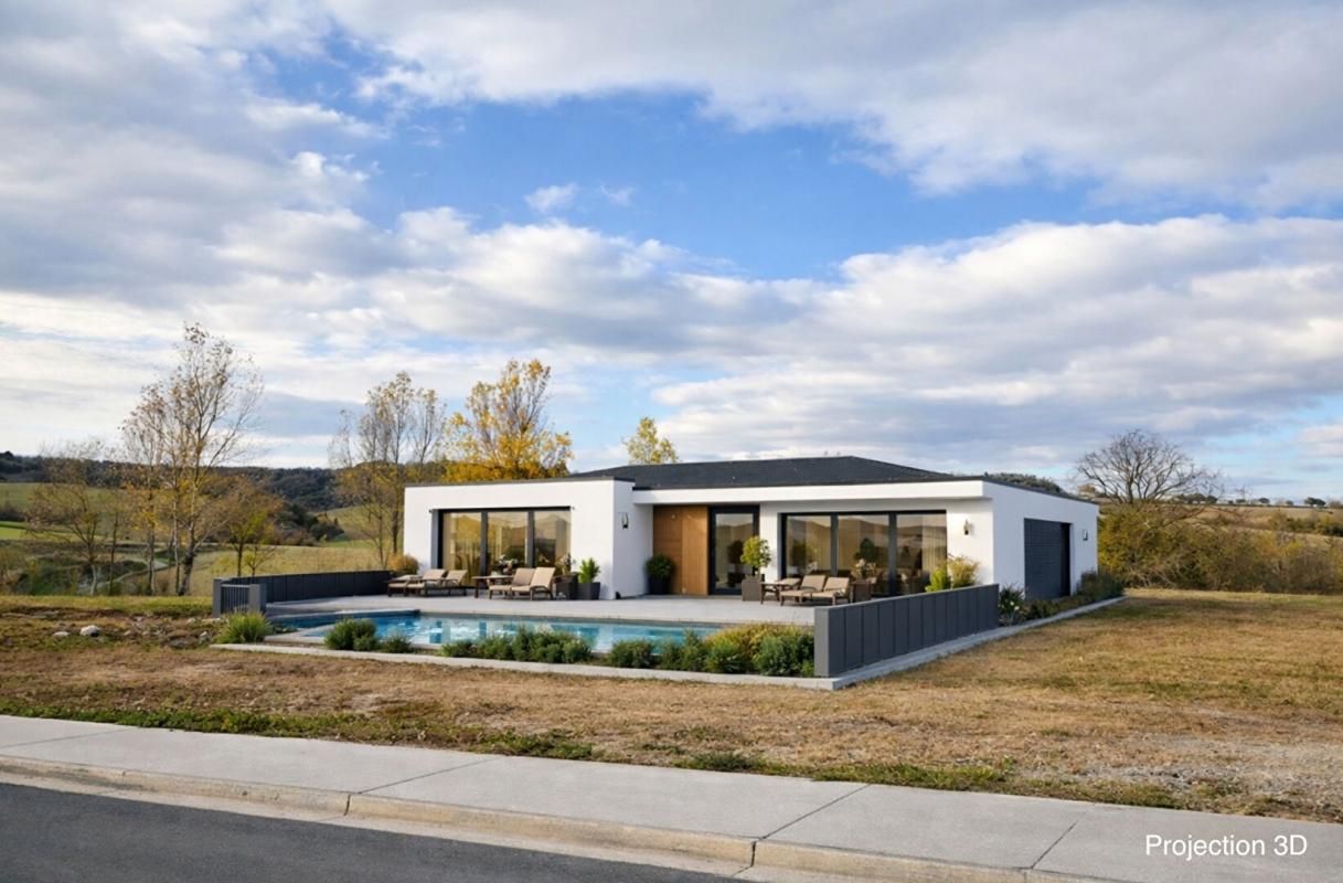 Terrain plat et arboré avec vue dégagée