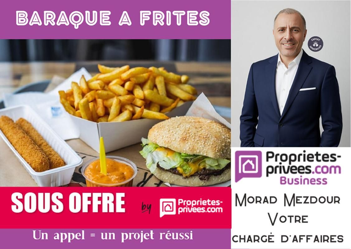 RONCQ - FONDS DE COMMERCE FRITERIE , avec TERRASSE Loyer 850 euros/mois