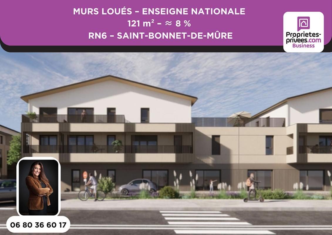 MURS COMMERCIAUX LOUÉS 121 m² - RN6 SAINT-BONNET-DE-MÛRE