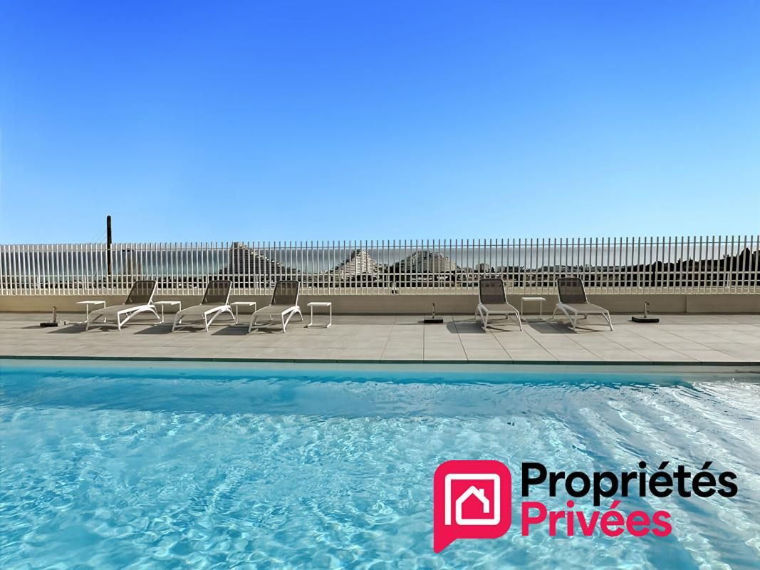 Villeneuve-Loubet 3 pièces en dernier étage, terrasse, vue mer & montagnes