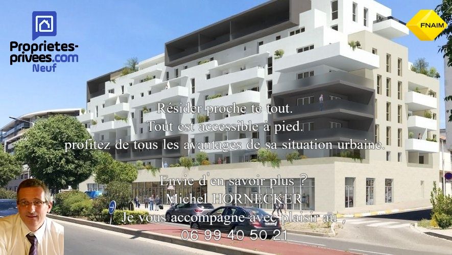 T3 lumineux de 64 m² avec terrasse exposée Sud Ouest. Avenue du Président Wilson, Béziers