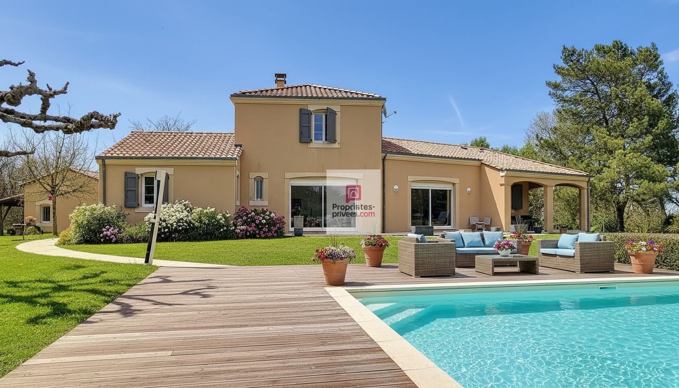 (DPE B et non C). Belle propriété de charme, loin des regards indiscrets, secteur PLAZAC/ROUFFIGNAC. 3-4 chambres. Piscine 12 X 6. Double garage. Autres dépendances. Jardin paysagé et bois: 2 ha