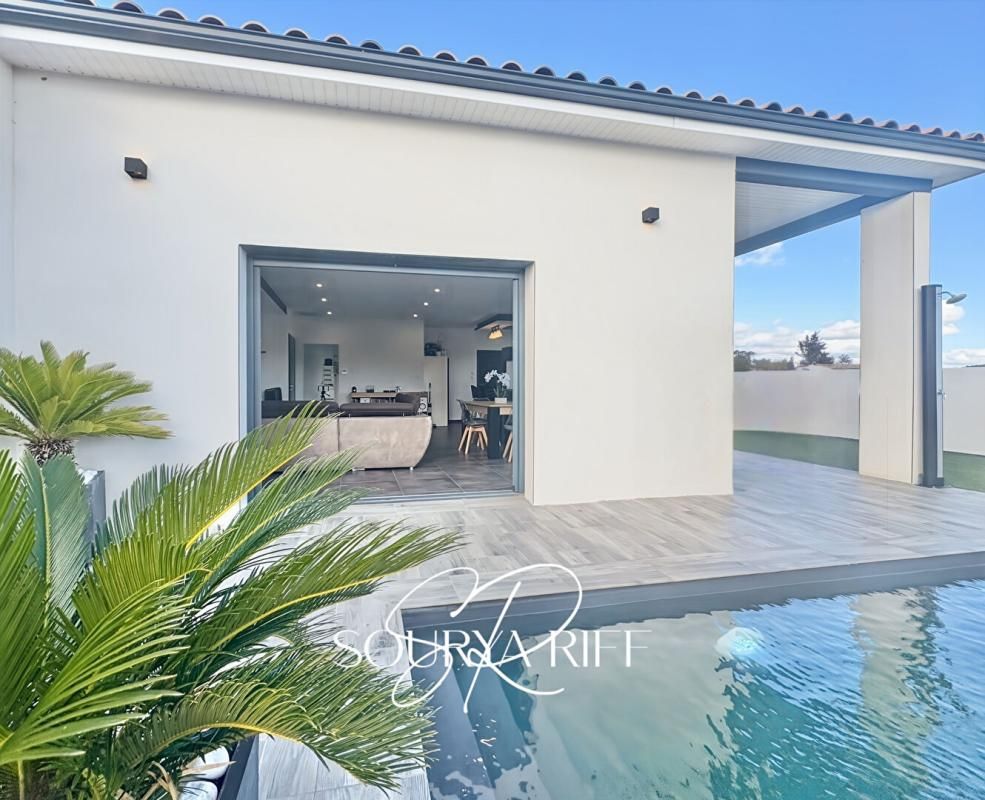 VILLA DE PLAIN-PIED, PISCINE, CONQUES SUR ORBIEL, 110 M2