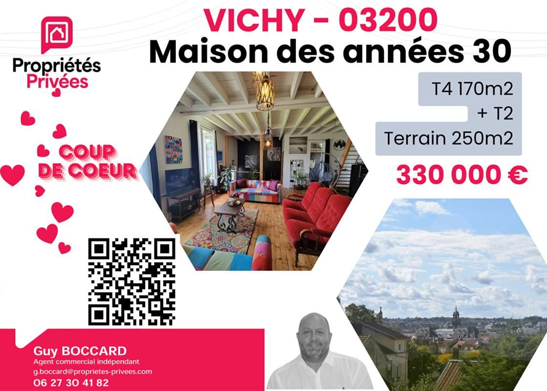 Maison Vichy 170 m2 + garage + T2 Duplex