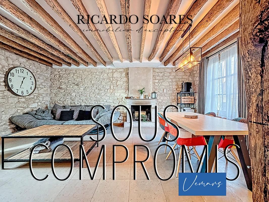VEMARS 95470 - MAISON DE CARACTÈRE EN PIERRES / 3 CHAMBRES / GRENIER AMÉNAGEABLE / JARDIN / CAVE TOTAL