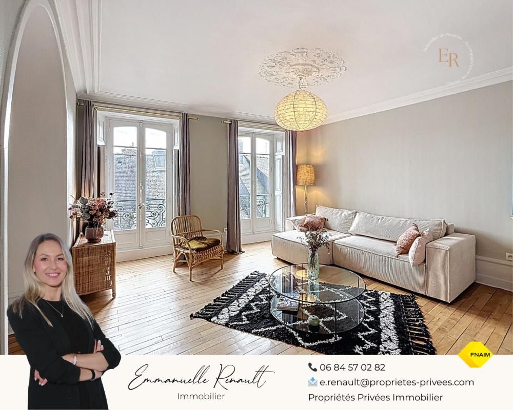 Appartement de caractère de 155 m² dans un ancien hôtel particulier. Vannes Hyper Centre