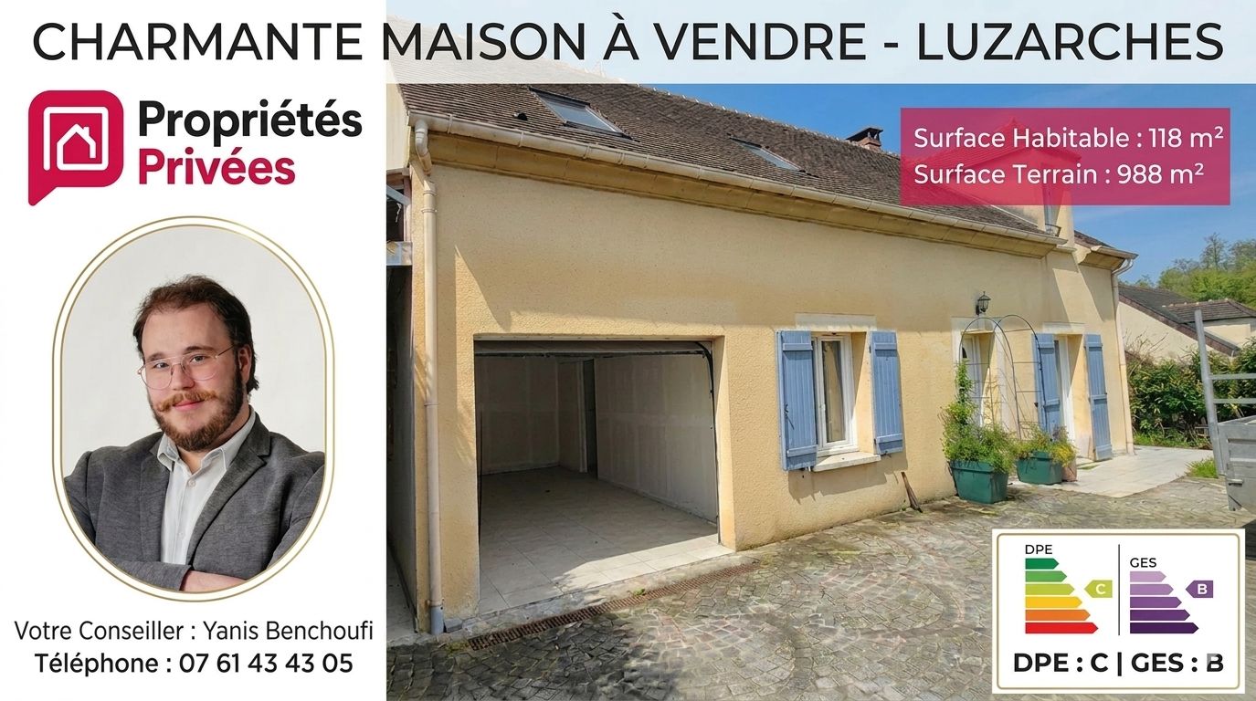 À vendre - Maison familiale 7 pièces à Luzarches