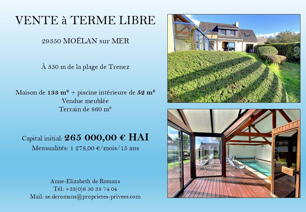 Villa 184 m² Bord de mer Vente à terme libre