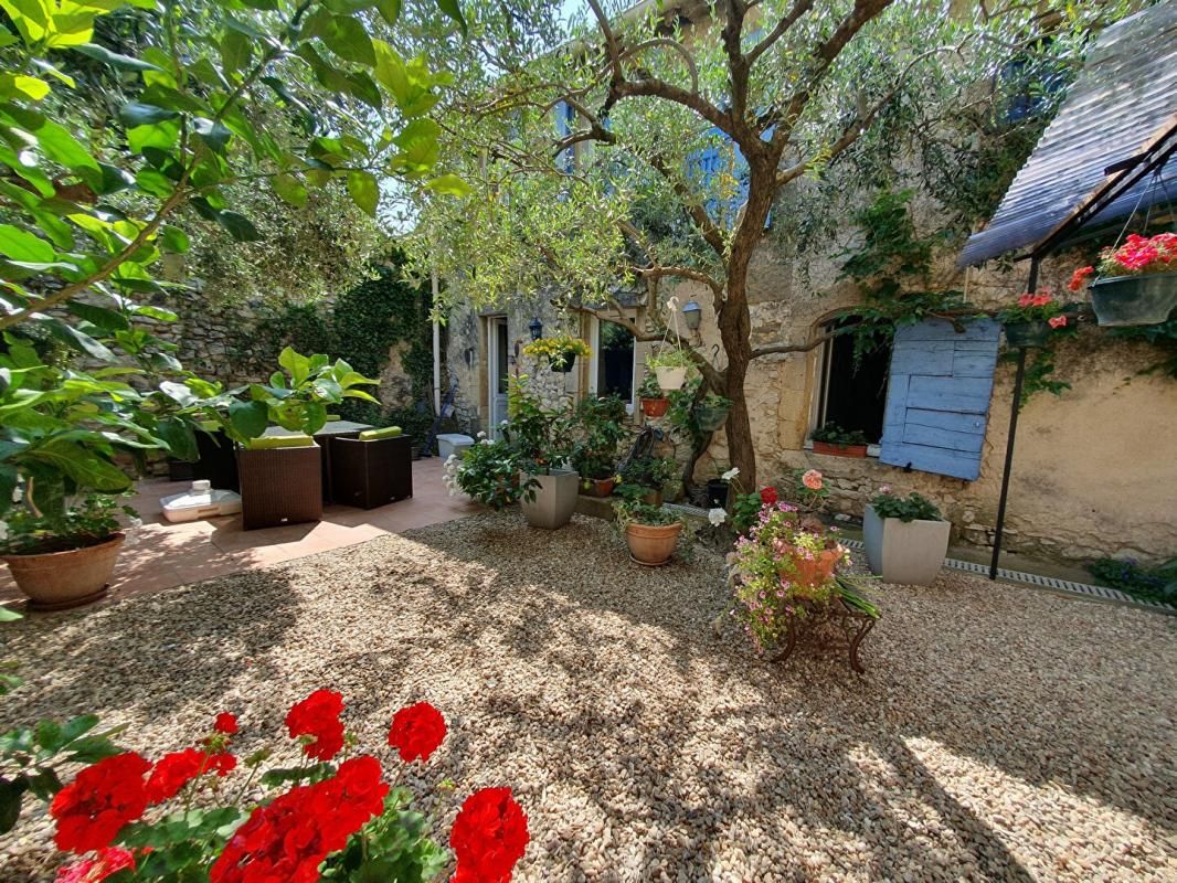 Maison de village en pierres avec jardin