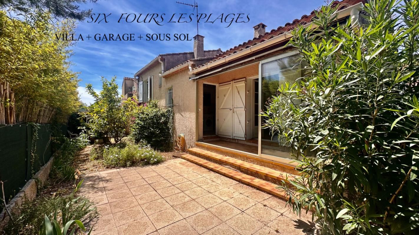 EMPLACEMENT PRIVILEGIE - SIX FOURS PROCHE LA COUDOULIERE - MAISON 3 PIECES - TERRAIN 300 M² - GARAGE - SOUS SOL