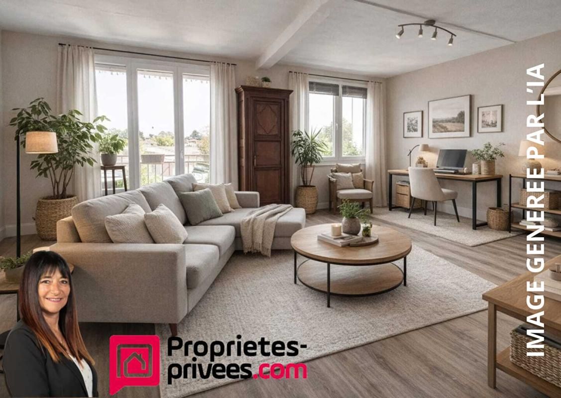Riorges T2 bis avec vue dégagée, balcons et garage