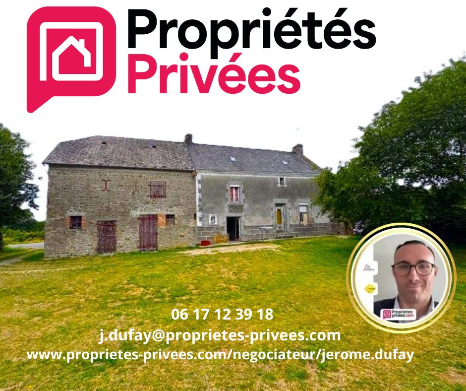 à vendre Fermette & bâtiments annexe secteur Grazay (53440) en Mayenne 53 Fort potentiel investissement, résidence principale ou Airbnb