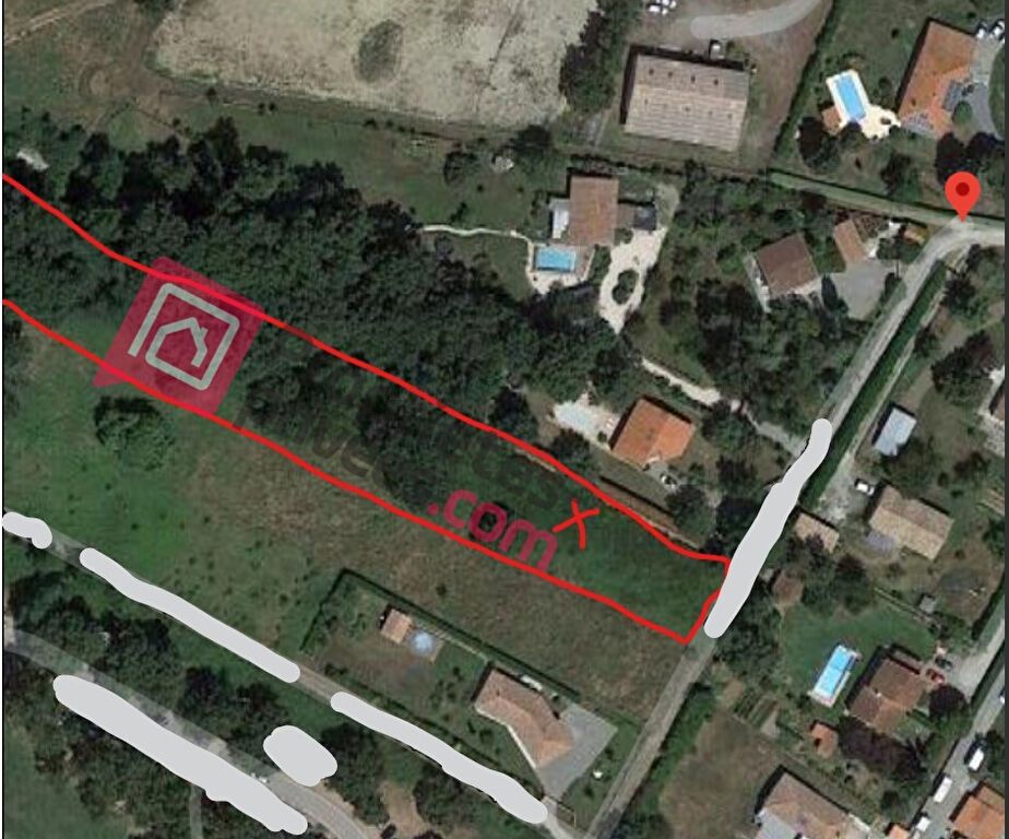 31410 capens terrain 3870m² dont env 1800m² constructible