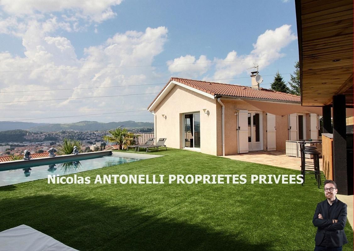 FIRMINY FIRMINY 42700 belle villa familiale 155m² 5 chambres terrain 730m² vue splendide 2